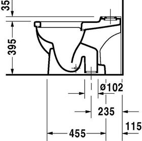 Duravit Stand-WC-Kombination STARCK 3 ti. 360x655mm Ab se Ab in senkrecht weiß