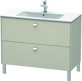 Duravit Waschtischunterbau BRIOSO Griffe chrom 683x1020x479mm taupe matt