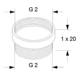 Grundf Ausgleichsstück f Verschr.pumpen A9 G 2ZollxG 2Zoll 1x20mm