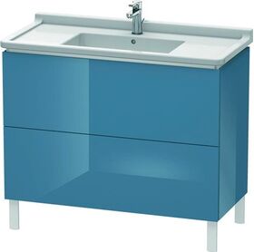 Duravit Waschtischunterbau L-CUBE 469x1020x712mm stone blue hochglanz