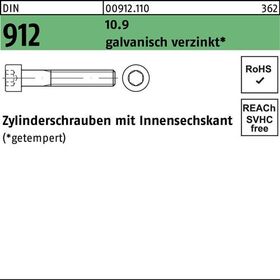 Zylinderschraube DIN 912 Innen-6kt M30x170 10.9 galv.verz. 10St. - VPE: 10