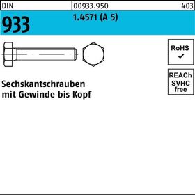 Sechskantschraube DIN 933 VG M10x 35 A 5 1 Stück