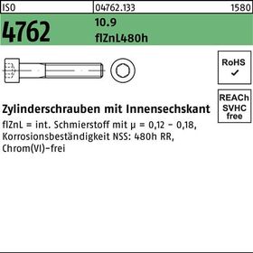 Zylinderschraube ISO 4762 Innen-6kt M8x25 10.9 zinklamellenb. 200St. - VPE: 200