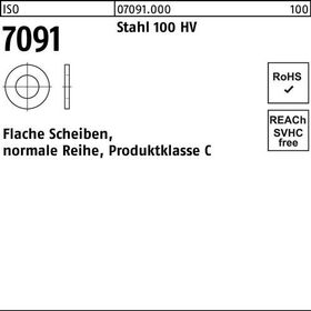 Unterlegscheibe ISO 7091 8 Stahl 100 HV 1000 Stück - VPE: 1000