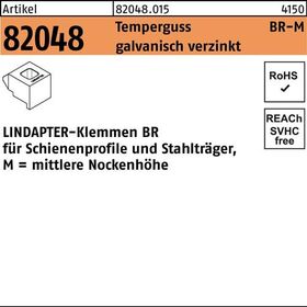 Klemme R 82048 GTW 40 BR 16/8,0 Temperguss galv.verz. 1St. LINDAPTER