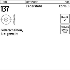 Federscheibe DIN 137 B 20 Federstahl 100 Stück - VPE: 100