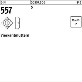 Vierkantmutter DIN 557 M5 5 100 Stück - VPE: 100