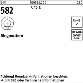 Ringmutter DIN 582 M12 C 15 E 10 Stück - VPE: 10