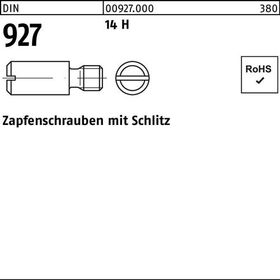 Zapfenschraube DIN 927 Schlitz M4x 8 14 H 100 Stück - VPE: 100