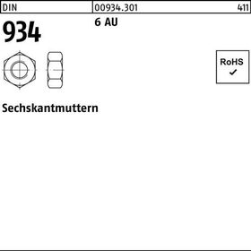 Sechskantmutter DIN 934 M5 6 Automatenstahl 100 Stück - VPE: 100