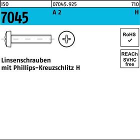 Flachkopfschraube ISO 7045 PH M1,6x 8-H A 2 1000 Stück - VPE: 1000