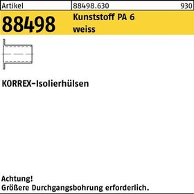 Isolierhülse R 88498 KORREX M10x 25 Polyamid 6 weiß 100 Stück DUBO - VPE: 100