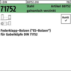 Federklappbolzen R 88752 ES 12x 48 Stahl galv.verz. 10 Stück - VPE: 10