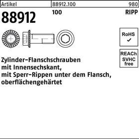 Zylinderflanschschraube R 88912 Sperr-Ripp Innen-6kt M10x 30 100 200 Stück - VPE: 200