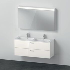 Duravit Badmöbel-Set XBASE 130cm m Spiegelschr. BETTER we hochglanz