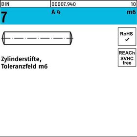 Zylinderstift DIN 7 2,5 m6x 10 A 4 500 Stück - VPE: 500