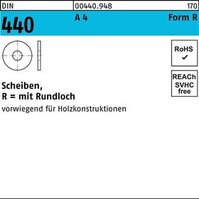 Scheibe DIN 440/ISO 7094 FormR R 22x 72x 6 A 4 50 Stück - VPE: 50