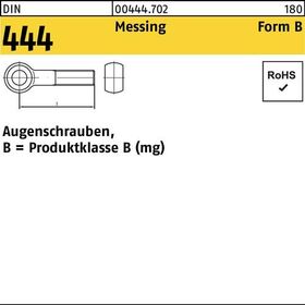 Augenschraube DIN 444 FormB BM 8x 70 Messing 25 Stück - VPE: 25