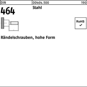 Rändelschraube DIN 464 hohe FormM4x 30 Stahl 50 Stück - VPE: 50