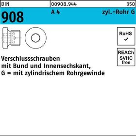 Verschlußschraube DIN 908 Bund/Innen-6kt G 1/2 A A 4 1 Stück