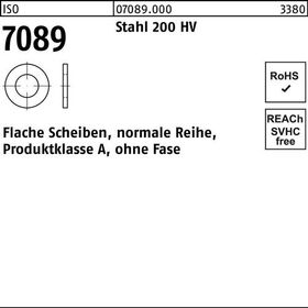 Unterlegscheibe ISO 7089 o.Fase 12 Stahl 200 HV 100 Stück - VPE: 100