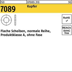 Unterlegscheibe ISO 7089 o.Fase 6 Kupfer 100 Stück - VPE: 100