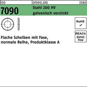 Unterlegscheibe ISO 7090 Fase 42 Stahl 200 HV galv.verz. 25 Stück - VPE: 25