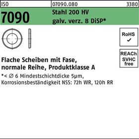 Unterlegscheibe ISO 7090 Fase 12 Stahl 200 HV galv.verz. 8 DiSP 500St. - VPE: 500