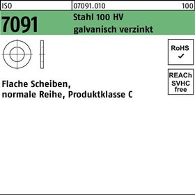 Unterlegscheibe ISO 7091 39 Stahl 100 HV galv.verz. 50 Stück - VPE: 50