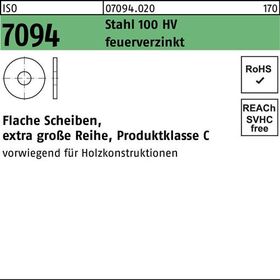 Unterlegscheibe ISO 7094 12 Stahl 100 HV feuerverz. 100 Stück - VPE: 100