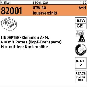 Klemmen R 82001 GTW 40 MM 10/5,0 feuerverz. 1 Stück LINDAPTER