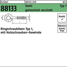 Ringschrauböse R 88133 Typ 1 16x 12(3,8/6) Stahl galv.verz. 100 Stück - VPE: 100