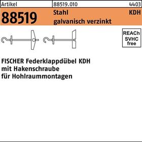 Klappdübel R 88519 Hakenschraube KDH 5x130 Stahl galv.verz. 20St. FISCHER - VPE: 20