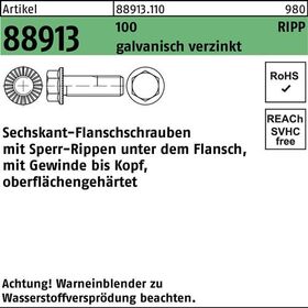 Sechskantflanschschraube R 88913 Sperr-Ripp VG M8x40 100 galv.verz. 200St. - VPE: 200