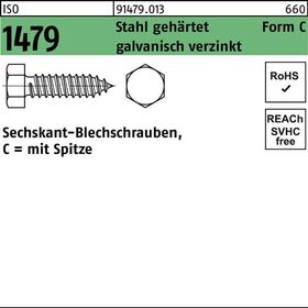 Blechschraube ISO 1479 Spitze/6-kt C 3,9x19 Stahl gehärtet galv.verz. 1000St. - VPE: 1000