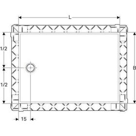 Geberit Duschfläche SETAPLANO weiß-alpin 900x1000mm