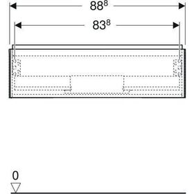 Geberit Waschtischunterschrank ONE 1 Schubl. 900x266x470mm gge lack matt