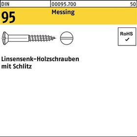 Holzschraube DIN 95 LIKO Schlitz 5x 20 Messing 200 Stück - VPE: 200