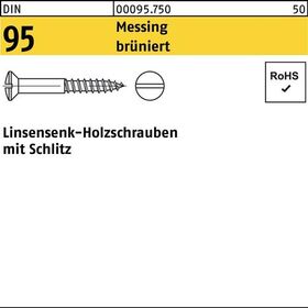 Holzschraube DIN 95 LIKO Schlitz 4,5x 60 Messing brüniert 200 Stück - VPE: 200