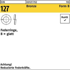 Federring DIN 127 B 8 CuSn Bronze 500 Stück - VPE: 500