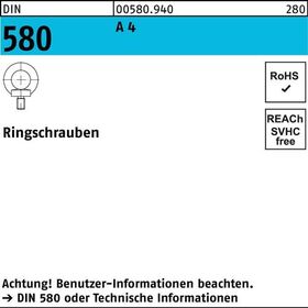 Ringschraube DIN 580 M12 A 4 1 Stück