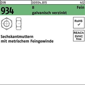 Sechskantmutter DIN 934 M30x 2 8 galv.verz. 1 Stück