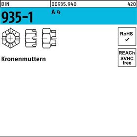 Kronenmutter DIN 935-1 M24 A 4 1 Stück