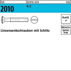 Linsensenkschraube ISO 2010 Schlitz M4x 6 A 2 1000 Stück - VPE: 1000