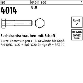 Sechskantschraube ISO 4014 Schaft M7x 60 8.8 200 Stück - VPE: 200