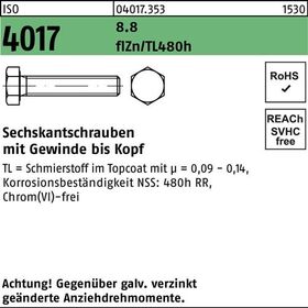 Sechskantschraube ISO 4017 VG M12x30 8.8 flZnnc 480h-L 100St. - VPE: 100