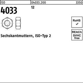 Sechskantmutter ISO 4033 M8 12 100 Stück - VPE: 100