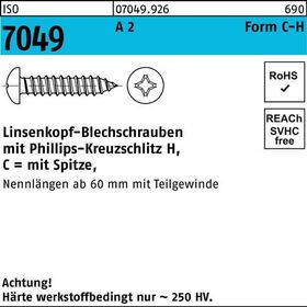 Blechschraube ISO 7049 LIKO Spitze/PH C 5,5x 22-H A 2 100 Stück - VPE: 100