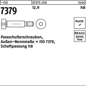 Paßschulterschraube ISO 7379 20 - M16x 70 12.9 Schaftpassung h8 10 Stück - VPE: 10