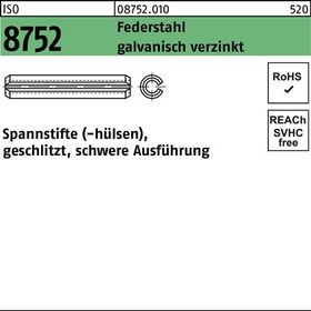 Spannstift ISO 8752 geschlitzt 5x30 Federstahl galv.verz. schwere Ausf. 500St. - VPE: 500